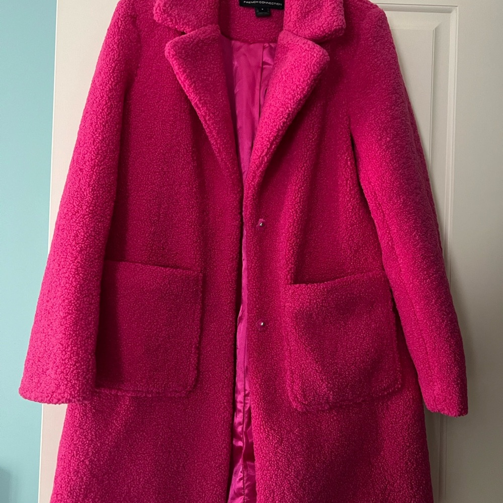 French Connection Fuchsia Teddy Jacket